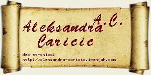 Aleksandra Caričić vizit kartica